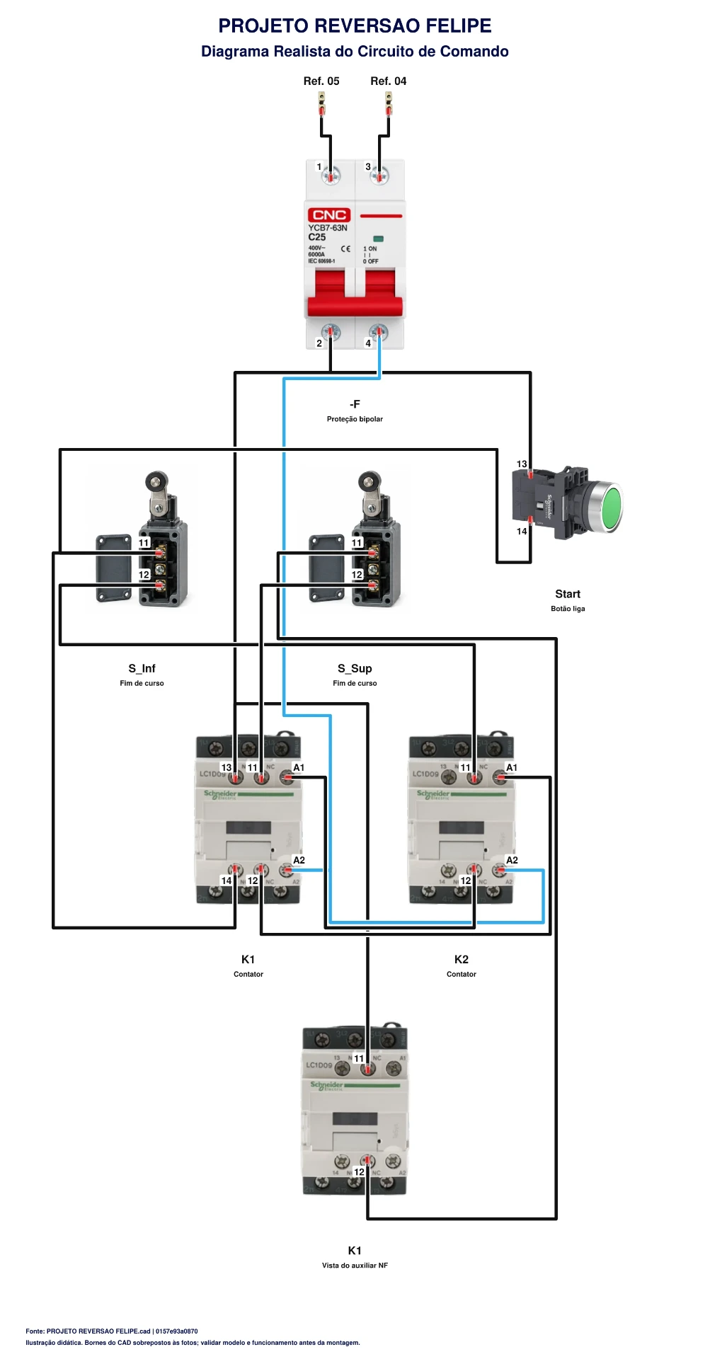 Projeto de reversão de motor